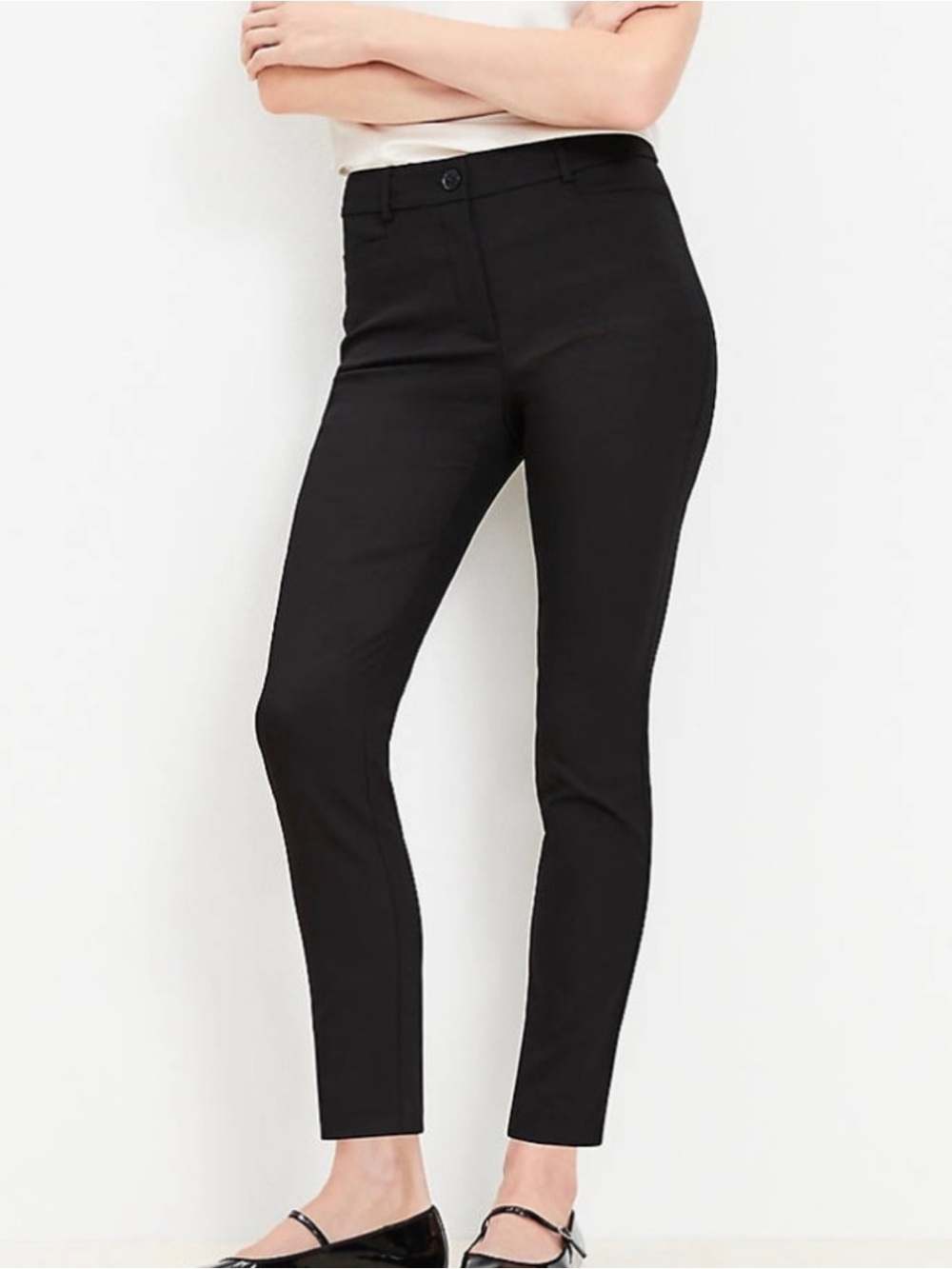 2 Pair LOFT Black Sutton Skinny Dress Pants bundle of 2